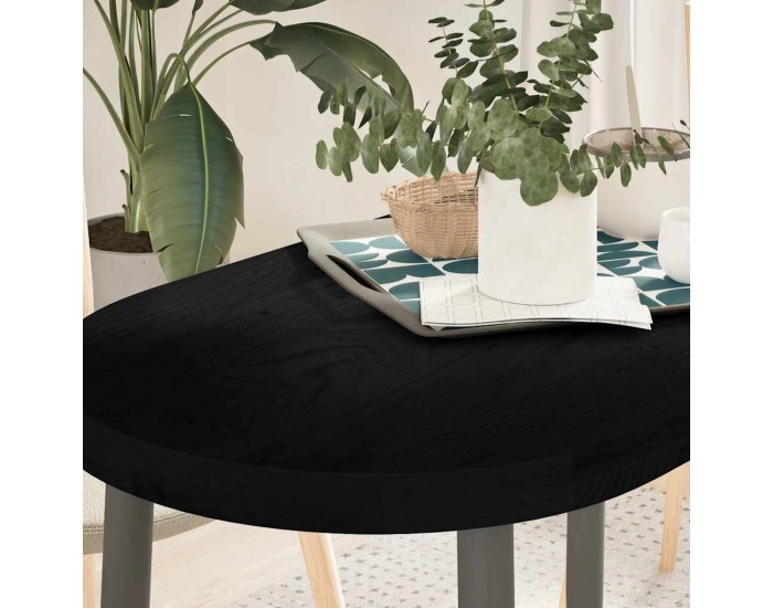 Sonata H Плот за маса, тъмнокафяв, 100x50x4 см, дъб масив, овална