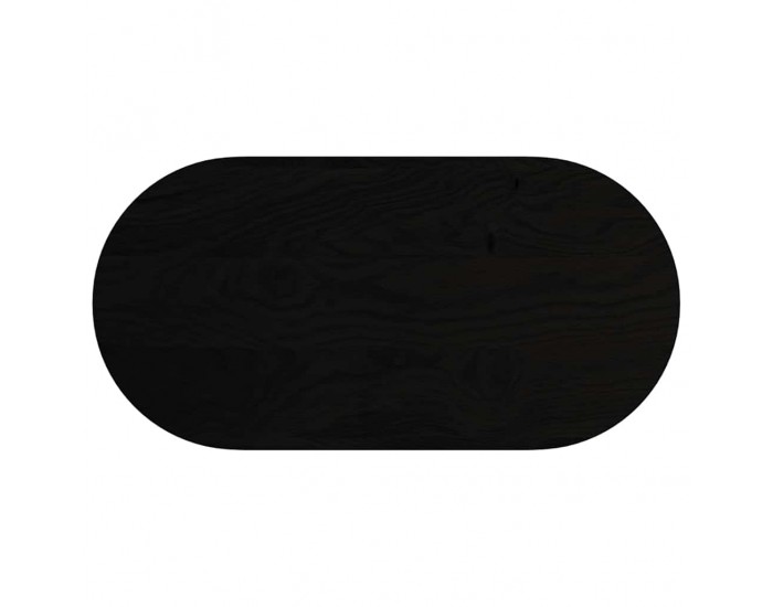 Sonata H Плот за маса, тъмнокафяв, 100x50x4 см, дъб масив, овална