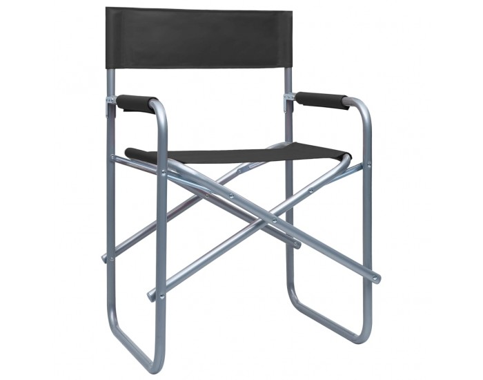 Sonata H Режисьорски столове, 2 бр, стомана, черни