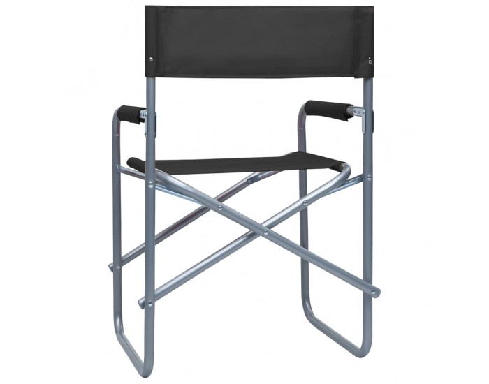 Sonata H Режисьорски столове, 2 бр, стомана, черни