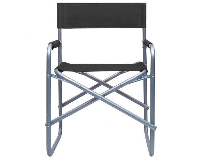 Sonata H Режисьорски столове, 2 бр, стомана, черни