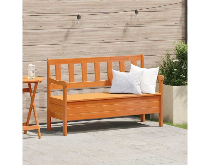 Sonata H Външна пейка Кафяво 119 x 76 x 44см Масивна борова дървесина