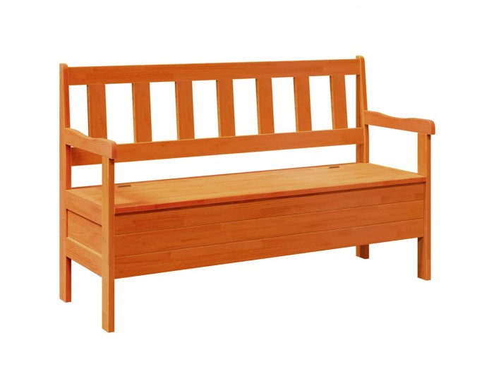 Sonata H Външна пейка Кафяво 119 x 76 x 44см Масивна борова дървесина