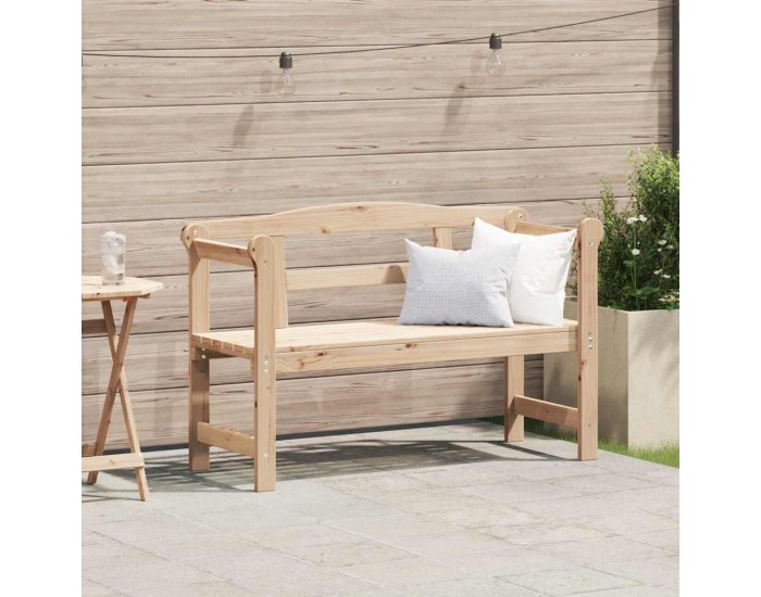 Sonata H Външна пейка Кафяво 119 x 76 x 44см Масивна борова дървесина