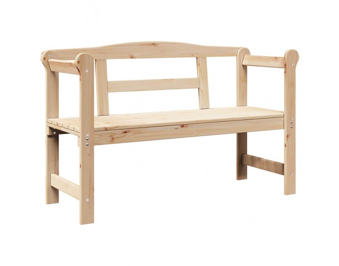 Sonata H Външна пейка Кафяво 119 x 76 x 44см Масивна борова дървесина