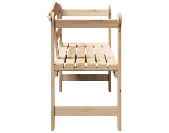 Sonata H Външна пейка Кафяво 119 x 76 x 44см Масивна борова дървесина