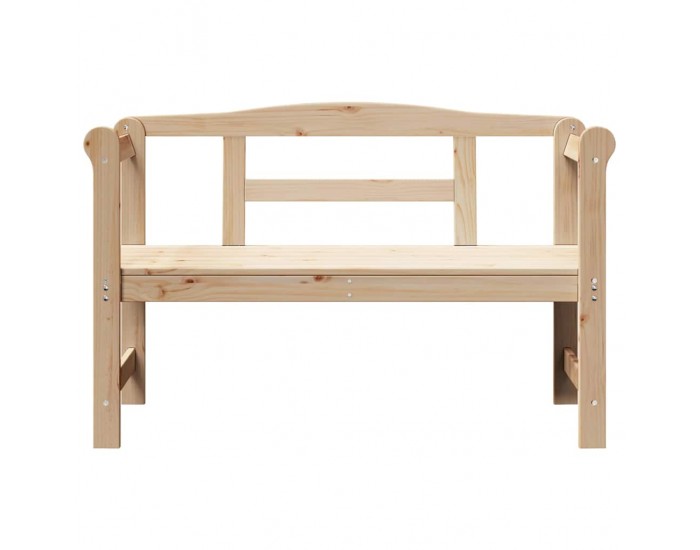 Sonata H Външна пейка Кафяво 119 x 76 x 44см Масивна борова дървесина