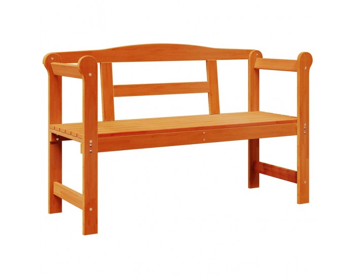 Sonata H Външна пейка Кафяво 119 x 76 x 44см Масивна борова дървесина