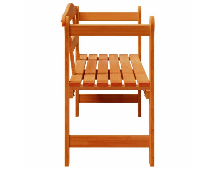 Sonata H Външна пейка Кафяво 119 x 76 x 44см Масивна борова дървесина