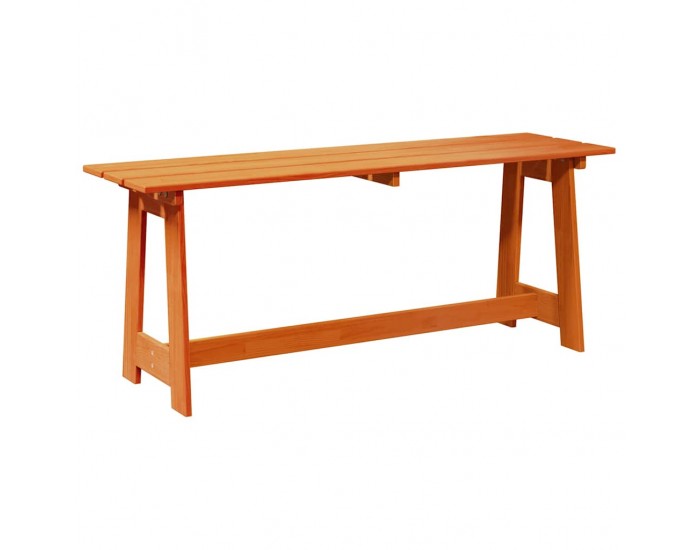 Sonata H Външна пейка Кафяво 119 x 35 x 47 см Масивна борова дървесина