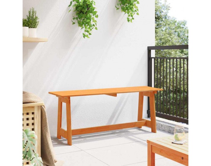 Sonata H Външна пейка Кафяво 119 x 35 x 47 см Масивна борова дървесина