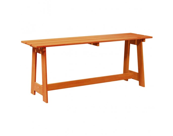 Sonata H Външна пейка Кафяво 119 x 35 x 47 см Масивна борова дървесина