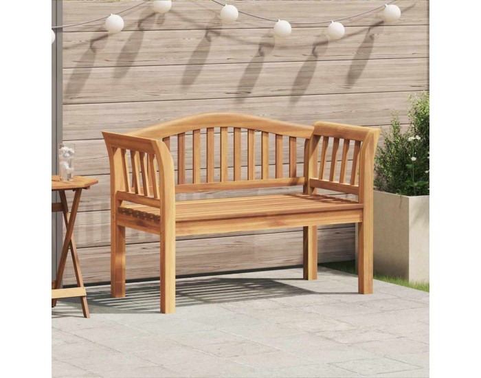 Sonata H Градинска пейка Кафяво 120 x 53.5 x 85 см Тиково дърво масив