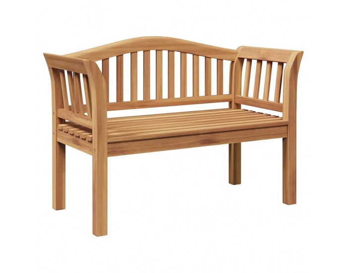 Sonata H Градинска пейка Кафяво 120 x 53.5 x 85 см Тиково дърво масив