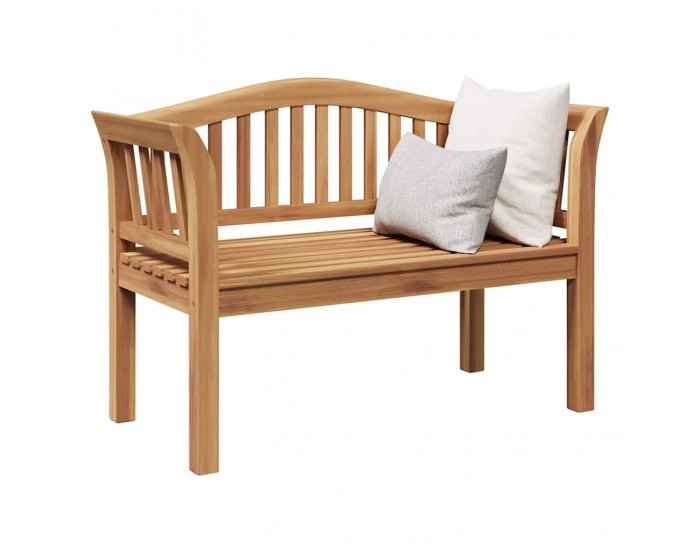 Sonata H Градинска пейка Кафяво 120 x 53.5 x 85 см Тиково дърво масив