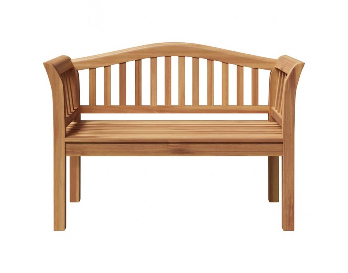 Sonata H Градинска пейка Кафяво 120 x 53.5 x 85 см Тиково дърво масив