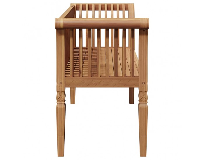 Sonata H Градинска пейка Кафяво 127.5 x 52 x 80 см Тиково дърво масив