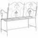 Sonata H Градинска пейка Бяло 104 x 54 x 93cm Стомана