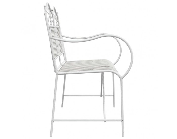 Sonata H Градинска пейка Бяло 104 x 54 x 93cm Стомана