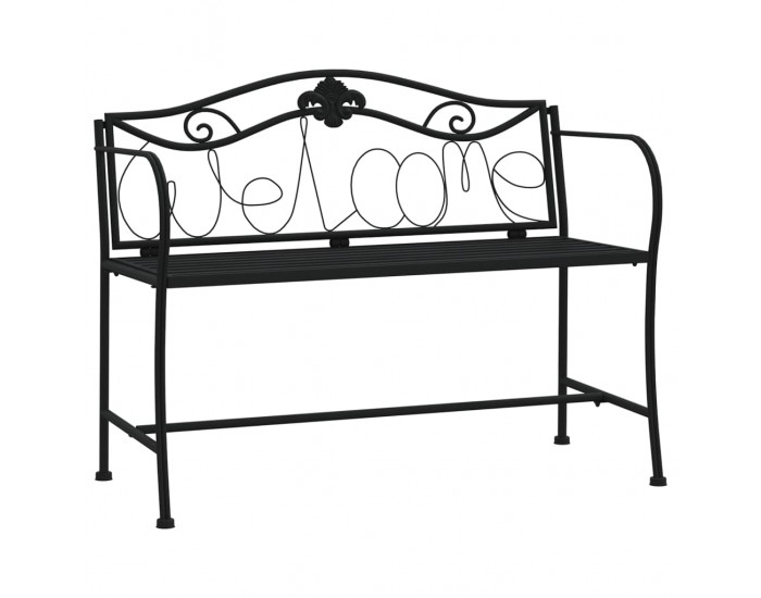 Sonata H 2-местна градинска пейка, 104 см, черна, стомана