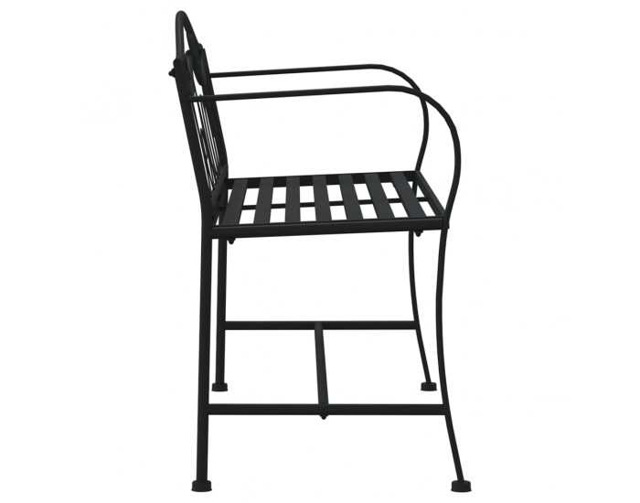 Sonata H 2-местна градинска пейка, 104 см, черна, стомана