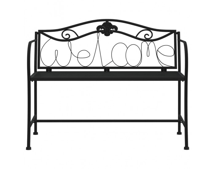 Sonata H 2-местна градинска пейка, 104 см, черна, стомана