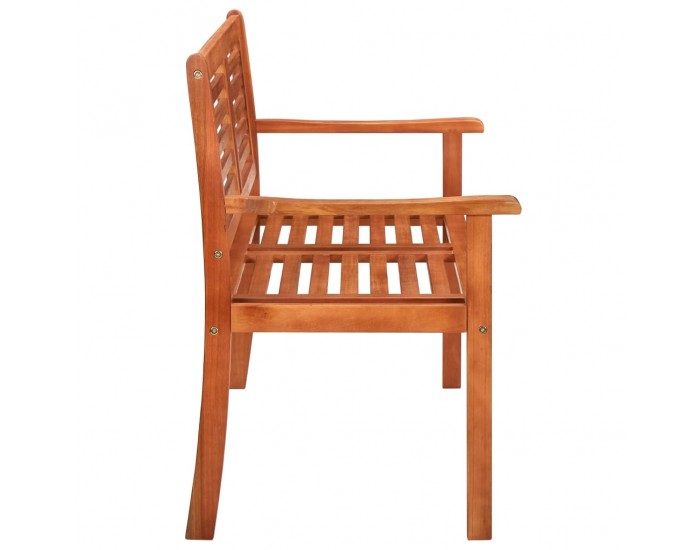 Sonata H 2-местна градинска пейка с възглавница, 120 cм, евкалипт масив