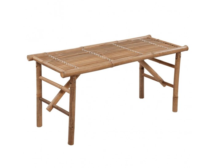 Sonata H Сгъваема градинска пейка с възглавница, 118 см, бамбук