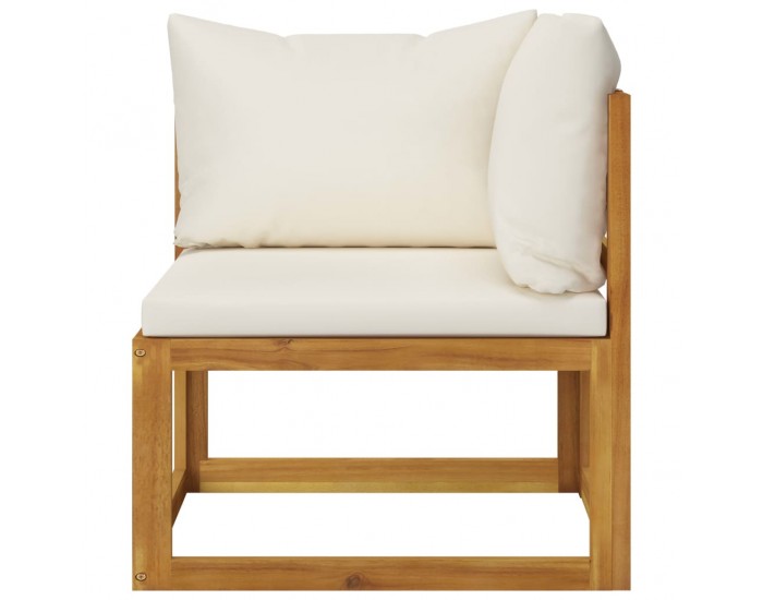 Sonata H 2-местна градинска пейка с кремавобели възглавници