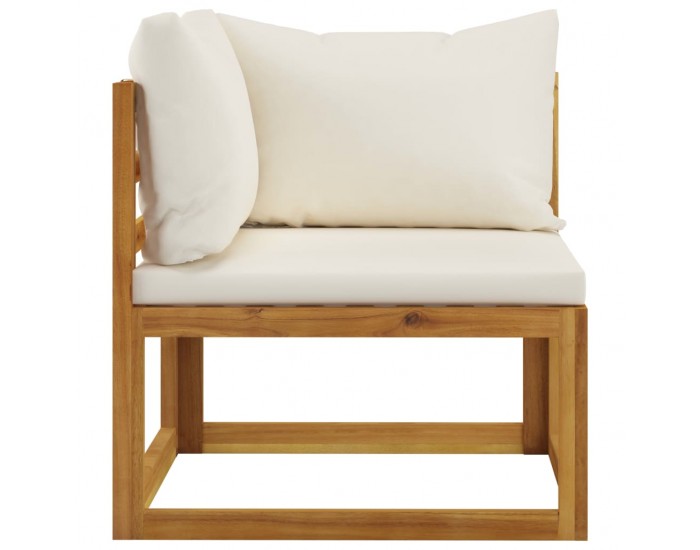 Sonata H 2-местна градинска пейка с кремавобели възглавници