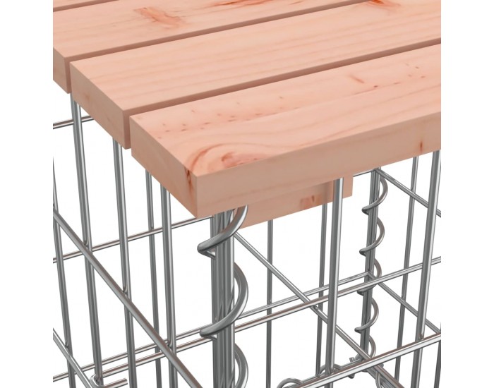 Sonata H Градинска пейка габион 244x71x65,5 см дугласко дърво масив