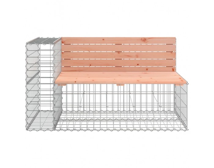 Sonata H Градинска пейка габион 244x71x65,5 см дугласко дърво масив