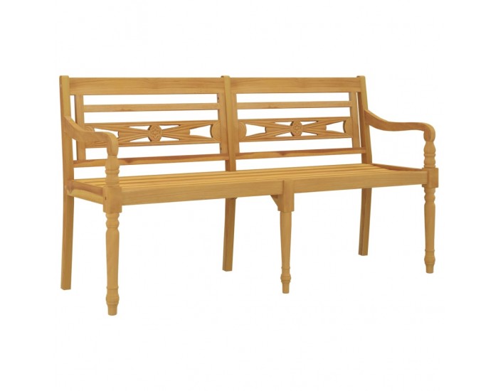 Sonata H Пейка Батавия с синя възглавница, 150 см, тик масив