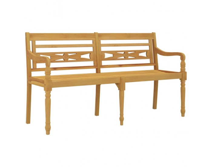 Sonata H Пейка Батавия с синя възглавница, 150 см, тик масив