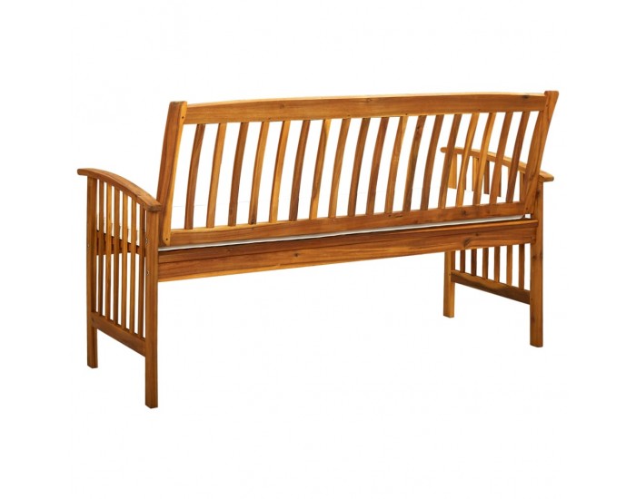 Sonata H Градинска пейка с възглавница, 147 cм, акация масив