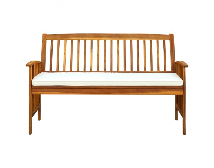 Sonata H Градинска пейка с възглавница, 147 cм, акация масив