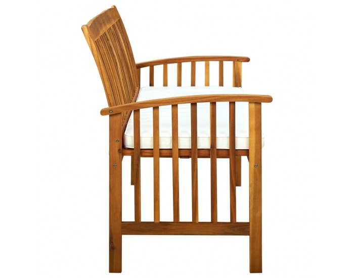 Sonata H Градинска пейка с възглавница, 147 cм, акация масив