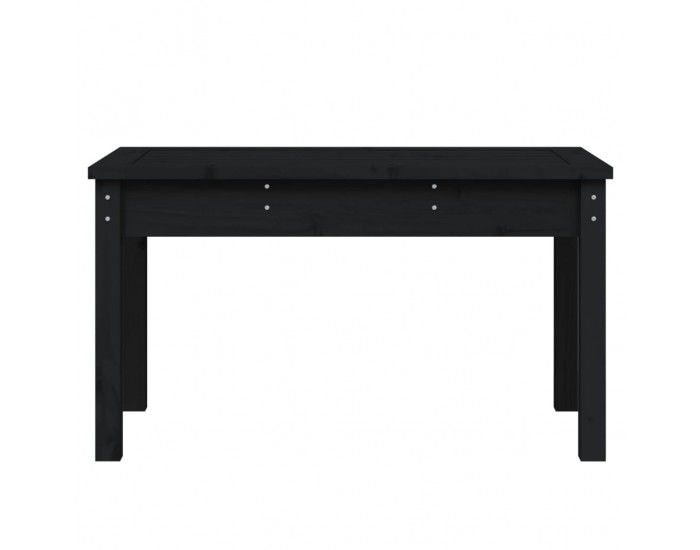 Sonata H Градинска пейка, черна, 80x44x45 см, борово дърво масив