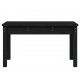 Sonata H Градинска пейка, черна, 80x44x45 см, борово дърво масив