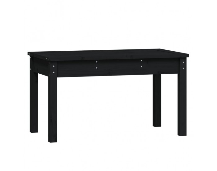 Sonata H Градинска пейка, черна, 80x44x45 см, борово дърво масив