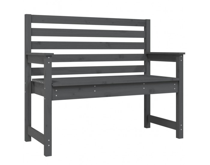 Sonata H Градинска пейка сива 109x48x91,5 см борово дърво масив