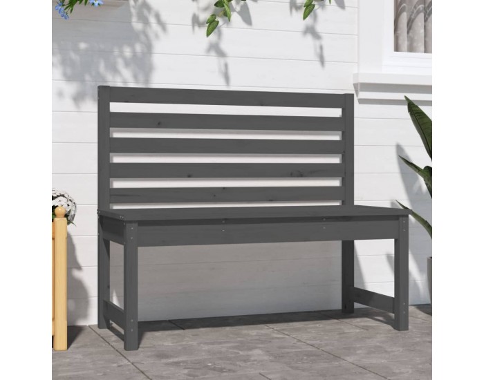 Sonata H Градинска пейка сива 109 см борово дърво масив