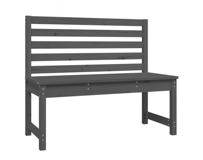 Sonata H Градинска пейка сива 109 см борово дърво масив