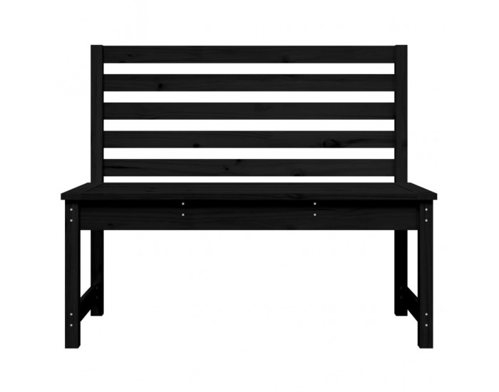 Sonata H Градинска пейка, черна, 109 см, борово дърво масив