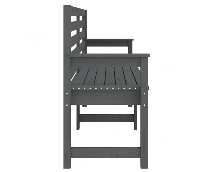 Sonata H Градинска пейка сива 159,5x48x91,5 см борово дърво масив