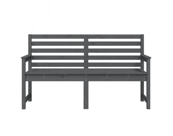 Sonata H Градинска пейка сива 159,5x48x91,5 см борово дърво масив