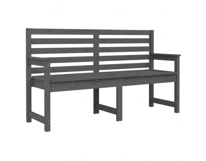 Sonata H Градинска пейка сива 159,5x48x91,5 см борово дърво масив