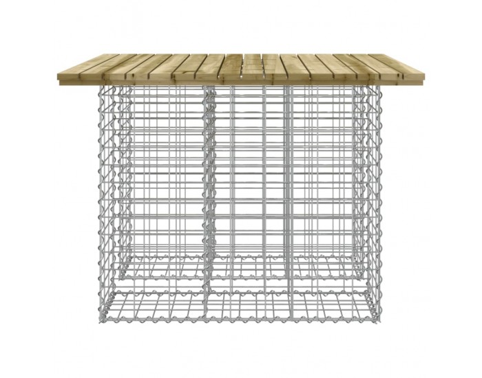 Sonata H Градинска пейка габионен дизайн 100x102x72 см импрегниран бор