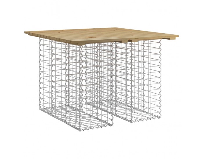 Sonata H Градинска пейка габионен дизайн 100x102x72 см импрегниран бор