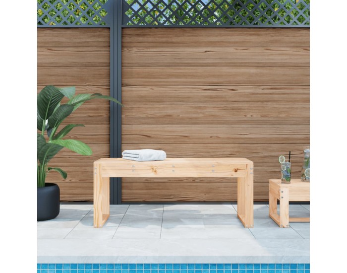 Sonata H Градинска пейка, 110x38x45 см, борово дърво масив